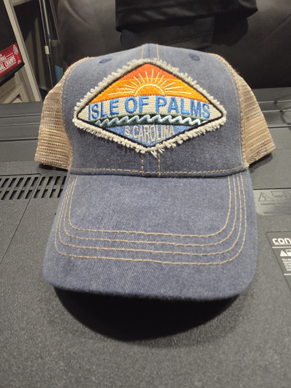 Generic Blue and Brown 'Isle of Palms' Trucker Hat